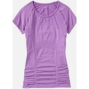 Athleta Fast Track Tee Heather Purple‎ T-Shirt Sz S